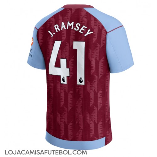 Camisa de Futebol Aston Villa Jacob Ramsey #41 Equipamento Principal 2023-24 Manga Curta